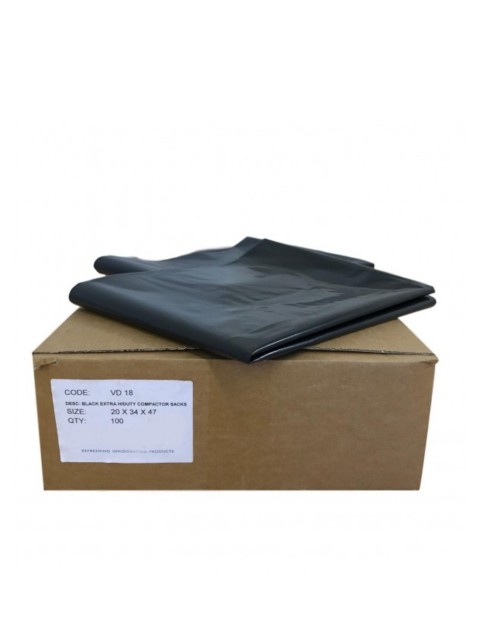  Compactor Sack 20x34x47" HD Box of 100 Hygiene